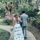 Sweet Printed A-Line Ruffles Elegant Party Dress With Slit, Evening Dress        S6628