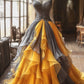 A Line Tulle Party Prom Dresses Long Evening Dress       S6609
