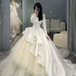 A Line Tulle Wedding Dresses Long Bridal Gowns    S6653