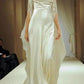 Vintage Long Sleeves Satin Backless Wedding Dresses Evening Dresses    S6717