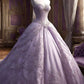 A Line Lilac Strapless Ball Gown Long Party Dress Evening Dresses    S6721