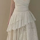Vintage A line Strapless Long Lace Wedding Dresses       S6751