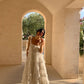 A line Straps Ruffles White Prom Party Dress      S6741