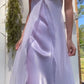 Vintage Lilac Prom Dresses Long Evening Gown Tulle Formal Party Dress       S6705