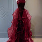 Sparkly Sheath Burgundy Sequin Long Prom Dress Party Dresses       S6754