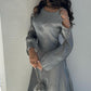Gray Long Prom Dress Party Dresses       S6755