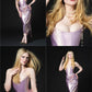 Lilac Mid Length Evening Dress Fashion Prom Dress      S6797