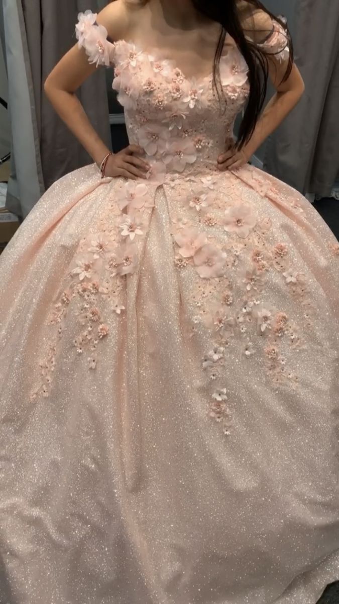 pink ball gown prom dresses formal dresses     S1060