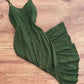 Green casual dress Prom Party Dress      S6742