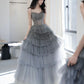Lavender Tulle Long Prom Dress, Lovely A-Line Evening Dress      S6670