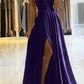 Spaghetti-Straps Prom Dress with Slit       S6725
