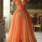 Vintage A Line Sweetheart Tulle Applique Long Prom Dress, Evening Dress        S6623