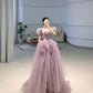 A-Line Puff Sleeves Elegant Long Party Dress Evening Dress        S6635