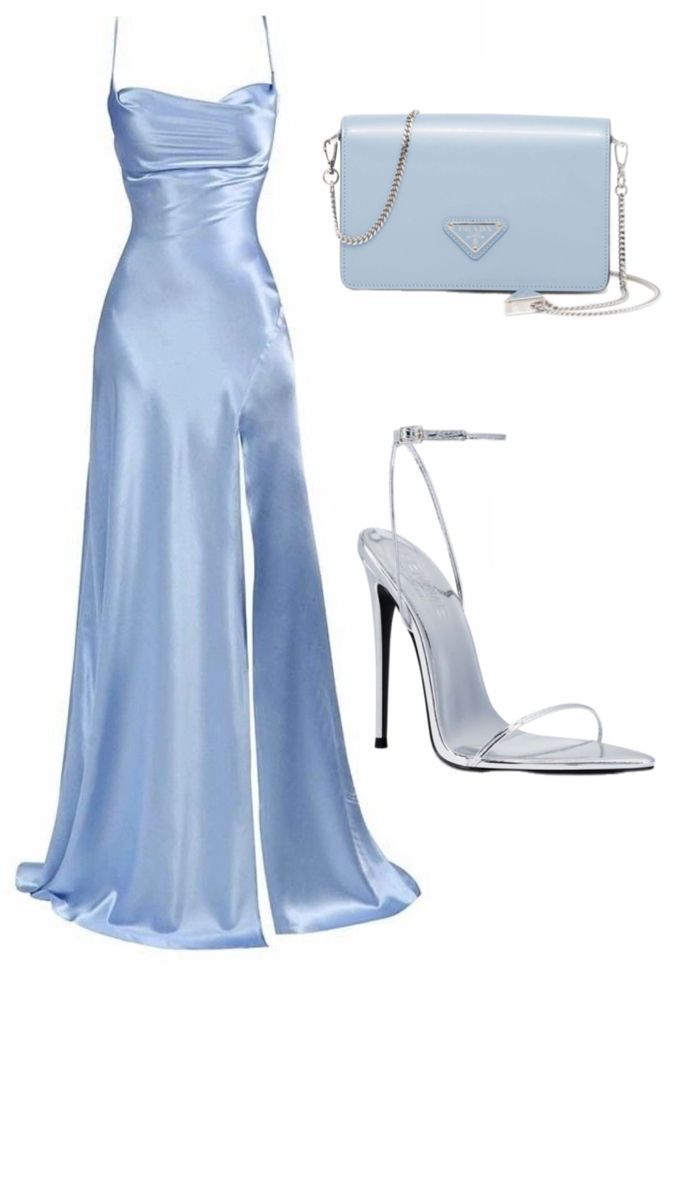 Simple Blue Elegant Long Prom Dress Evening Dress        S6645