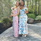 Sweet Printed A-Line Ruffles Elegant Party Dress With Slit, Evening Dress        S6628