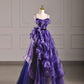 Purple Tulle Long Prom Dress, Lovely A-Line Evening Dress      S6669