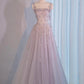 A Line Tulle Long Prom Dress Long Formal Graduation Evening Dress       S6728