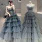 Lavender Tulle Long Prom Dress, Lovely A-Line Evening Dress      S6670