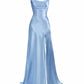 Simple Blue Elegant Long Prom Dress Evening Dress        S6645