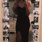 Black V Neck Sexy Long Prom Dress,Evening Dress      S6680