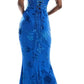 Sexy Mermaid Spaghetti Straps Royal Blue Long Evening Dress Party Dress Prom Dress        S6684