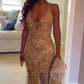 Gold prom dress Sexy Mermaid Long Prom Dress,Evening Dress      S6676