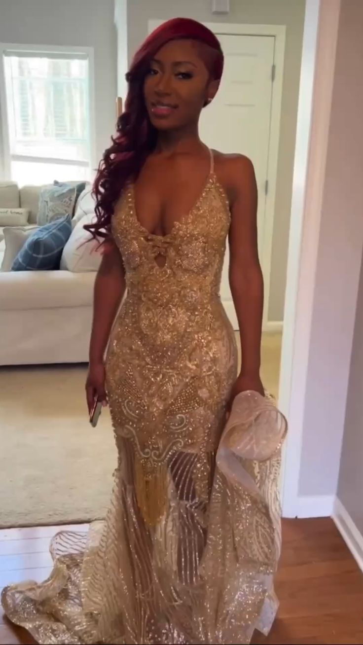 Gold prom dress Sexy Mermaid Long Prom Dress,Evening Dress      S6676