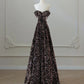 Sequin Off The Shoulder A Line Prom Dress      S6668
