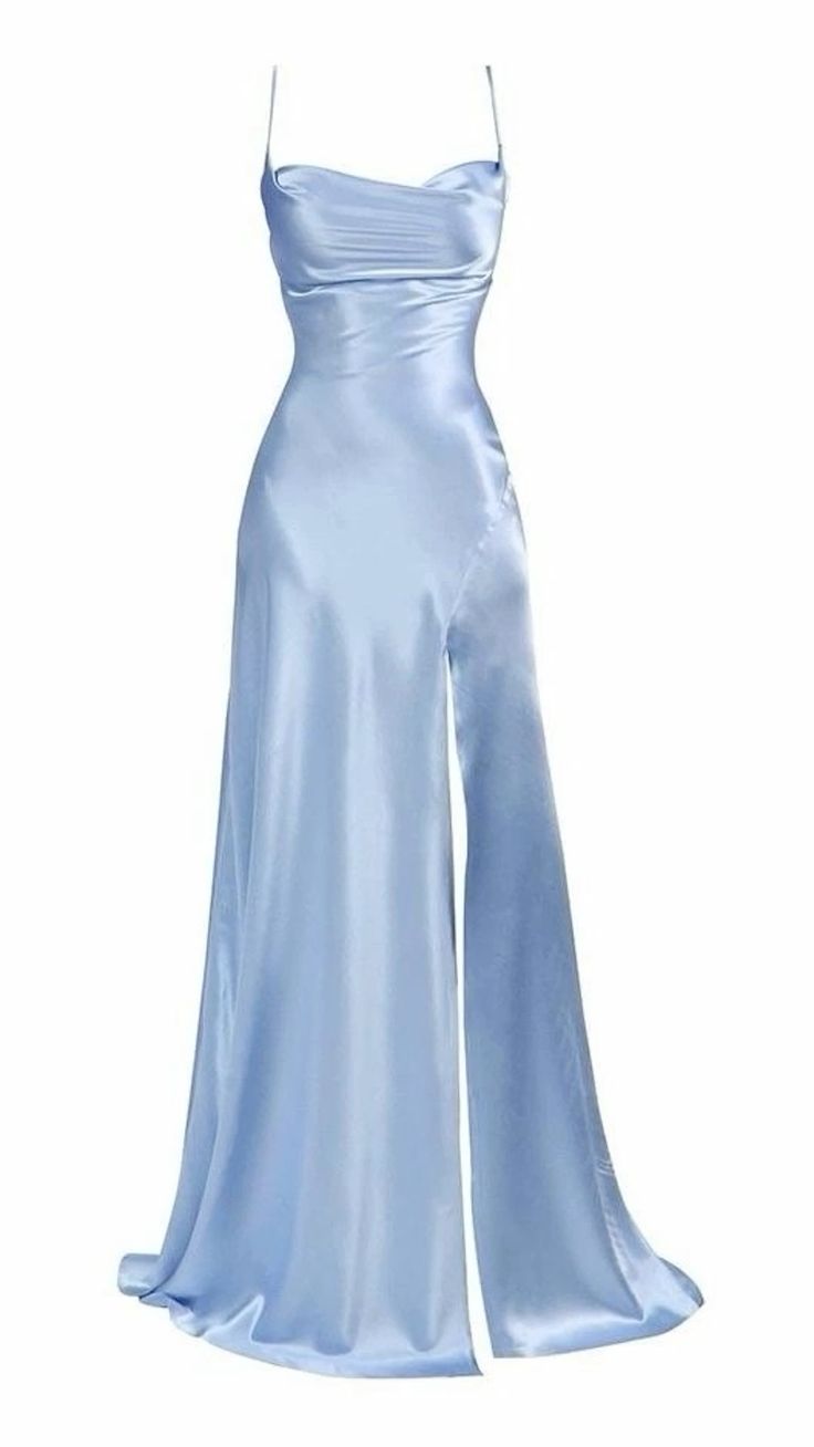 Simple Blue Elegant Long Prom Dress Evening Dress        S6645