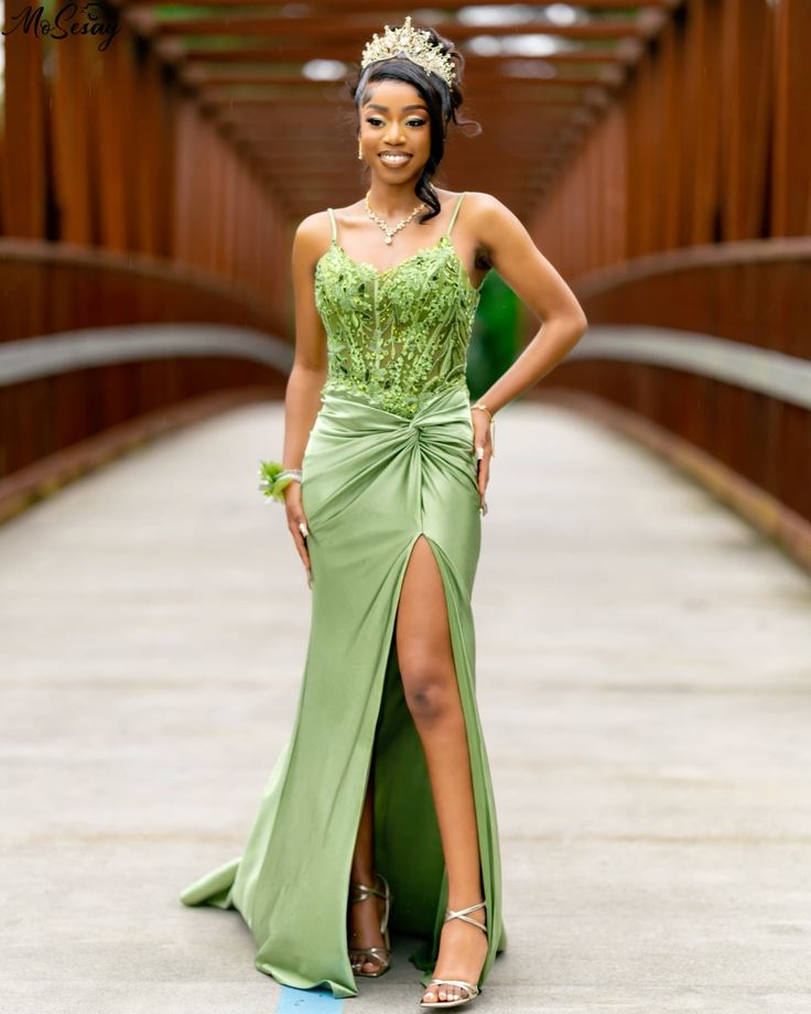 Green Long Prom Dresses Formal Dress Evening Dress     S6661