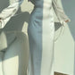 Elegant Round Neck Mermaid Dress Lace Up Flare Sleeve Long Dress for Women        S6690