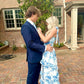 Sweet Printed A-Line Ruffles Elegant Party Dress With Slit, Evening Dress        S6628