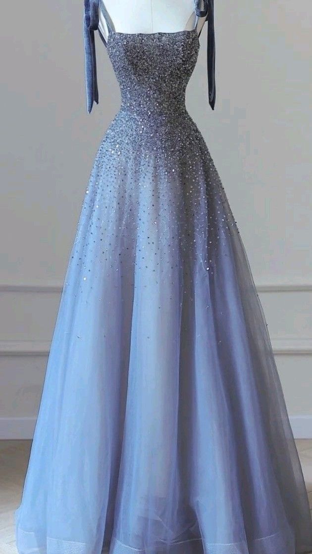 Elegant beading Lavender Princess Floor Length Prom Dress      S6724