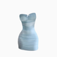 Pure desire style slim fit dress 2025 sexy hot girl tube top waist short skirt R1328