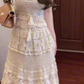 Pure outfit set casual green small flying sleeve top short skirt two-piece set R0835