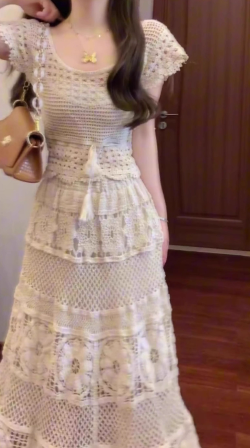 Pure outfit set casual green small flying sleeve top short skirt two-piece set R0835