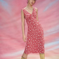 Dress short niche retro saffron V-neck sleeveless backless suspender long dress R2904