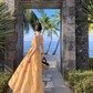 Vacation wear backless long dress beach dress island style suspender dress beach dress R1604