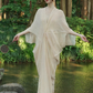 New Chinese style ancient town travel outfit ramie backless dress design photo skirt R1629
