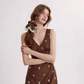 Mia Diary French vest dress summer vacation wear short dress R2713
