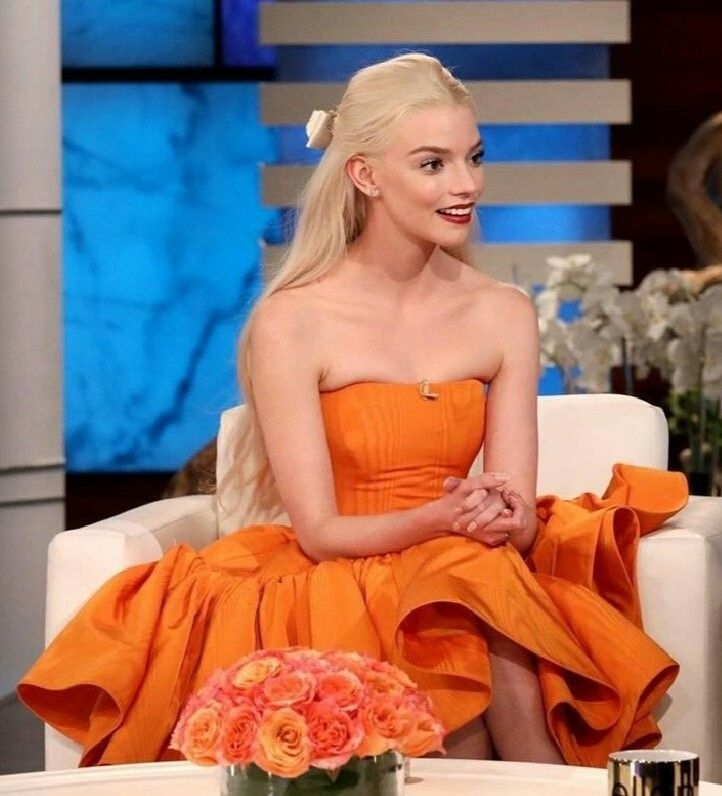 Orange bandeau princess fluffy dress homecoming dress R2500