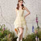 French style ruffled suspender dress for women with a short skirt R4540