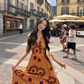 Island travel outfit holiday print dress bohemian beach dress R1562