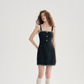 French Chanel style suspender skirt black short skirt knitted dress R2758