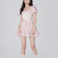 High waist floral dress for women summer waist slimming lace skirt new style petite short skirt R4455