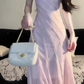 Design pure desire pink vest dress 2025 new seaside vacation gentle temperament slim long skirt R0476