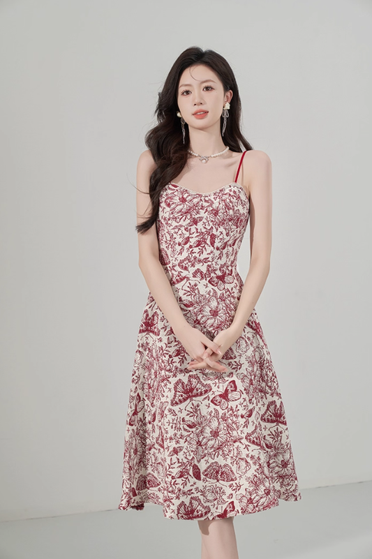 Women's suspender dress new style high-end French temperament waist slim summer skirt R4502