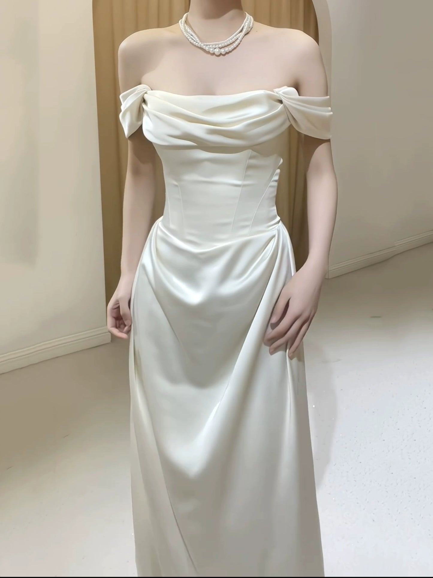 Elegant Evening Gowns Off Shoulder Long Prom Dress     S7215