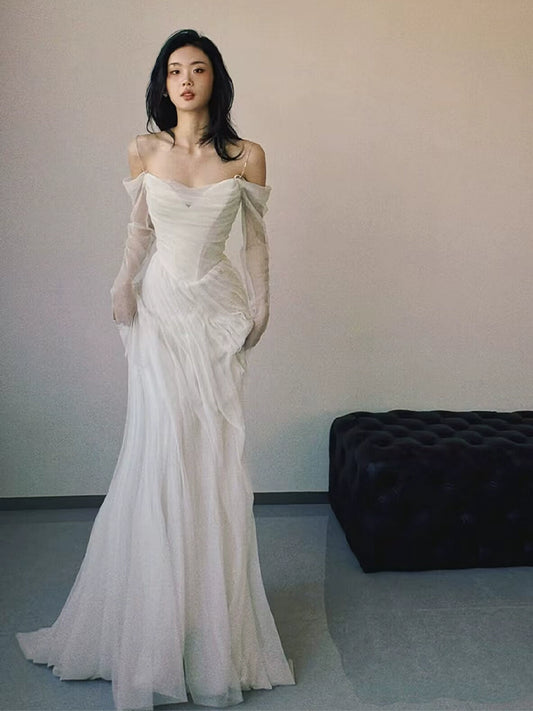 Elegant Evening Gowns Off Shoulder Long Prom Dress     S7217