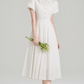 Summer gentle style little white dress new French college style temperament dress R2360